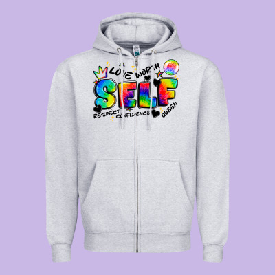 Self Love Tie Dye Zipper Hoodie Designed By Artiststas