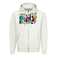 Oatmeal Heather self love tie dye Zipper Hoodie - Artiststas