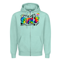 Seafoam self love tie dye Zipper Hoodie - Artiststas