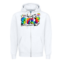 White self love tie dye Zipper Hoodie - Artiststas
