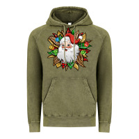 Vintage Olive santa claus sunflower Vintage Hoodie - Jasminsmagicworld