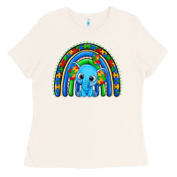 Bone autism elephant rainbow Ladies Tee - Zillion Design Studio