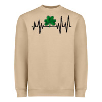 Mushroom shamrock heartbeat Heavyweight Sweatshirt - MaliasSmallBusiness