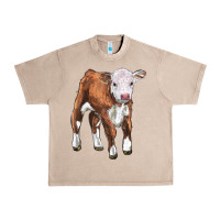 French Oak hereford calf Urban Heavy Tee - LillyAllenDesigns