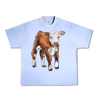 Grape Ice hereford calf Urban Heavy Tee - LillyAllenDesigns