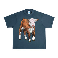 Midnight Navy hereford calf Urban Heavy Tee - LillyAllenDesigns