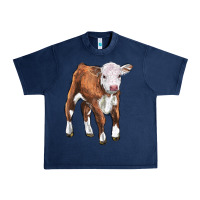 Navy hereford calf Urban Heavy Tee - LillyAllenDesigns