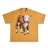 Peanut Butter hereford calf Urban Heavy Tee - LillyAllenDesigns