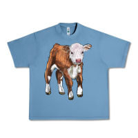 Pebble Blue hereford calf Urban Heavy Tee - LillyAllenDesigns