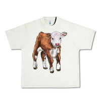 Pistachio hereford calf Urban Heavy Tee - LillyAllenDesigns
