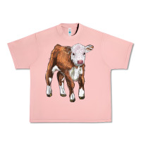 Salmon hereford calf Urban Heavy Tee - LillyAllenDesigns