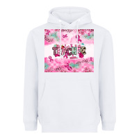 White Breast Cancer Teacher Heavyweight Hoodie - NancyCooperArtShop