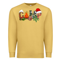 Antique Gold Christmas camp Premium Sweatshirt - NancyCooperArtShop