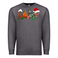 Charcoal Heather Christmas camp Premium Sweatshirt - NancyCooperArtShop