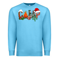 Ocean Blue Christmas camp Premium Sweatshirt - NancyCooperArtShop