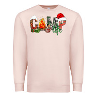 Pale Pink Christmas camp Premium Sweatshirt - NancyCooperArtShop