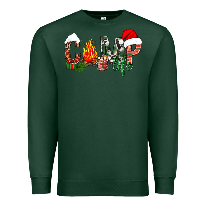 Christmas Camp Premium Sweatshirt by NancyCooperArtShop | Teevron
