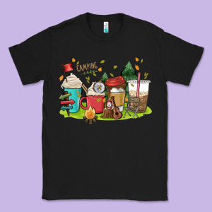 Camp Coffee Drink Classic Tee Designed By Maliassmallbusiness