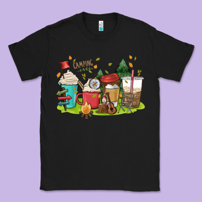 Camp Coffee Drink Classic Tee Designed By Maliassmallbusiness