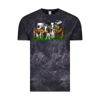 Cloud Black Western Holstein Cow And Baby Cow Mom Vintage Tee - LillyAllenDesigns