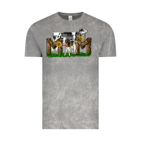 Cloud Rock Western Holstein Cow And Baby Cow Mom Vintage Tee - LillyAllenDesigns