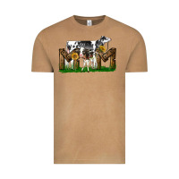 Vintage Camel Western Holstein Cow And Baby Cow Mom Vintage Tee - LillyAllenDesigns