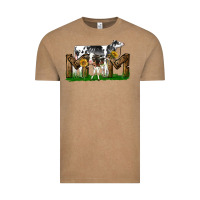 Western Holstein Cow And Baby Cow Mom Vintage Tee | Teevron