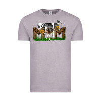 Vintage Zinc Western Holstein Cow And Baby Cow Mom Vintage Tee - LillyAllenDesigns