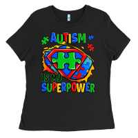 Black autism is my superpower ripped shirt Ladies Tee - Zillion Design Studio