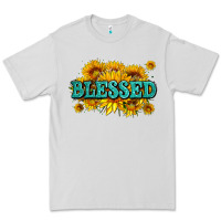 Dove Grey glitter blessed with sunflowers Premium Tee - AdoDesignShop