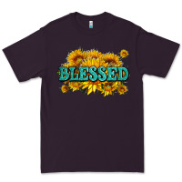 Plum glitter blessed with sunflowers Premium Tee - AdoDesignShop