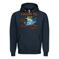 Navy fishers of men Zipper Hoodie - Artiststas