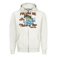 Oatmeal Heather fishers of men Zipper Hoodie - Artiststas