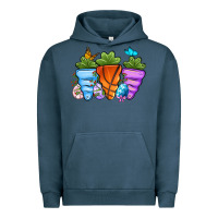 Pigment Midnight Navy Basketball Easter sports carrots Urban Hoodie - OliviaCreatesArt