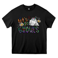 Black let's go ghouls Heavy Core Tee - CowhideDigitalArt