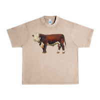 French Oak hereford bull Urban Heavy Tee - LillyAllenDesigns