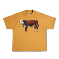 Peanut Butter hereford bull Urban Heavy Tee - LillyAllenDesigns