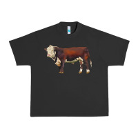 Pigment Black hereford bull Urban Heavy Tee - LillyAllenDesigns