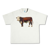 Pistachio hereford bull Urban Heavy Tee - LillyAllenDesigns