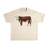 Sandshell hereford bull Urban Heavy Tee - LillyAllenDesigns