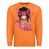 Carrot pray fight believe breast cancer afro messy bun Premium Sweatshirt - texasbilliewilder