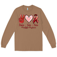 Toasted Coconut Peace love cure Multiple Myeloma Long Sleeve Tee - NancyCooperArtShop