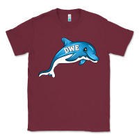 Burgundy dolphin dwe Classic Tee - CowhideDigitalArt