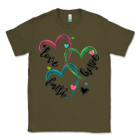 Army Green faith hope love Classic Tee - MaliasSmallBusiness