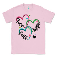 Bubblegum Pink faith hope love Classic Tee - MaliasSmallBusiness