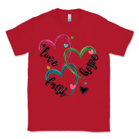 Red faith hope love Classic Tee - MaliasSmallBusiness