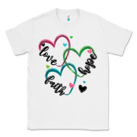 White faith hope love Classic Tee - MaliasSmallBusiness