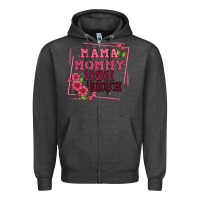 Charcoal Heather mama mommy mom bruh Zipper Hoodie - Artiststas