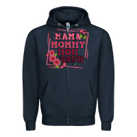 Navy mama mommy mom bruh Zipper Hoodie - Artiststas