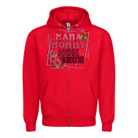 Red mama mommy mom bruh Zipper Hoodie - Artiststas